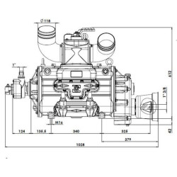 Vakuuminis siurblys 540 aps./min. 18620 l/min. su automatiniu tepimu ir balastu B.P. KPSB670MA100
