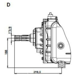 Vakuuminis siurblys, tiesioginės pavaros, 13520 l/min., su automatiniu tepimu ir balastu, B.P. KPSB490DLA100