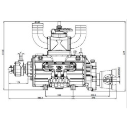 Vakuuminis siurblys, tiesioginės pavaros, 13520 l/min., su automatiniu tepimu ir balastu, B.P. KPSB490DLA100
