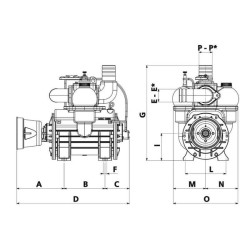 Vakuuminis siurblys su tiesiogine pavara, CCW, automatinis tepimas, B.P. MEC13500DLA