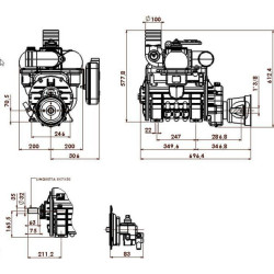 Vakuuminio siurblio skriemulys, automatinis tepimas ir balastas BP MEC11000PAB