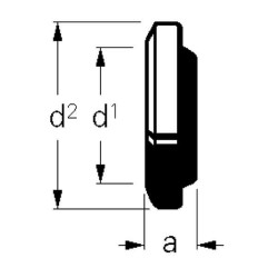 8 colių vidinis sriegis tuščias. Bauer 8249900