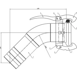 5 colių 45° alkūnės antgalis 5204045Z