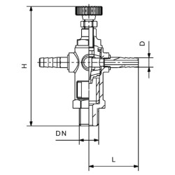 Alyvos tiekimo vožtuvas, 1/4 colio, RIV510 5377RIV5101400