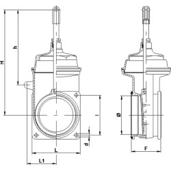 6 colių vožtuvas su flanšu 6000092