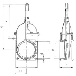 Stūmoklinis vožtuvas 4" + flanšas 4000062