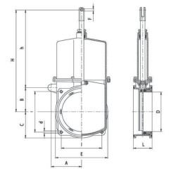 Peilio vožtuvas 8" 8000082
