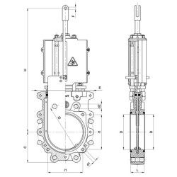 Peilinė sklendė 8" dvikryptė (pneumatinė) ARZO0130200575