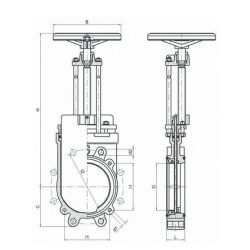 Peilinė sklendė 6" su rankiniu ratuku ARZO0102150000