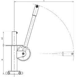 6 colių sklendės svirtis MZ 6093300