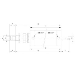 Pneumatinis cilindras 6" su kiauriniu stūmokliu 6008300KR