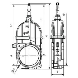 Sklendė 8" VULCANO RIV90200
