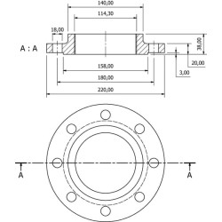 Plieninis srieginis flanšas 4" DIN2566 4651900Z