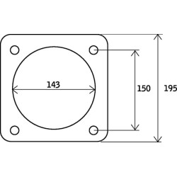 Kvadratinė flanšo 4 varžtų 6" 6300000Z