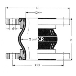 Išsiplėtimo jungtis Ø 400 mm ERVCR40010