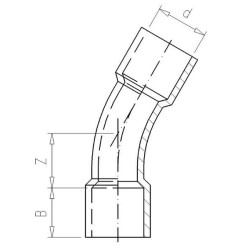 PVC alkūnė 30° 63 mm 7063530