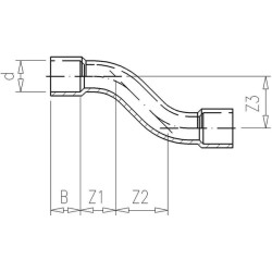 S formos jungtis 40x40mm 7040560
