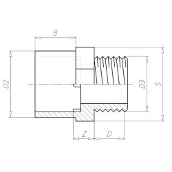 Adapterio įvorė 32 mm x M 3/4" 7323460