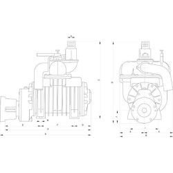 Vakuuminio siurblio dvigubo bako jungtis B.P. MEC8000MDU