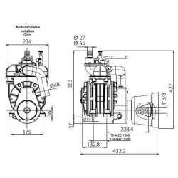 Vakuuminio siurblio hidraulinė pavara BP MEC1000H