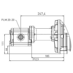 Vakuuminio siurblio hidraulinė pavara BP MEC1000H