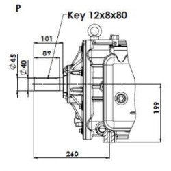 Vakuuminio siurblio skriemulys 18620 l/min su automatiniu tepimu ir balastu B.P. KPSB670PRA100