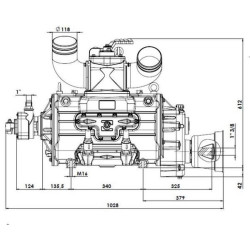 Vakuuminio siurblio skriemulys 18620 l/min su automatiniu tepimu ir balastu B.P. KPSB670PRA100