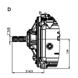 Vakuuminis siurblys su tiesiogine pavara 15270 l/min., automatiniu tepimu ir balastu B.P. KPSB550DLA100