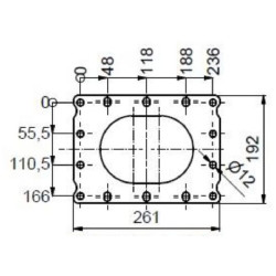 Rotacinis kumštelinis siurblys R136-210S + rėmas APK0000190