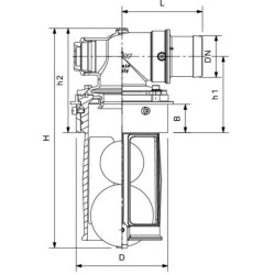 Perpildymo vožtuvas ø60 GOLD RIV41260