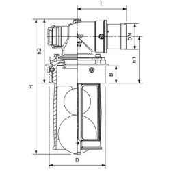 Perpildymo vožtuvas ø60 GOLD RIV41260