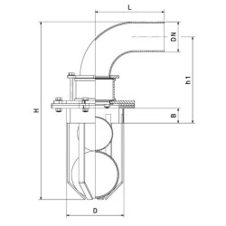Perpildymo vožtuvas ø100 GOLD RIV415100