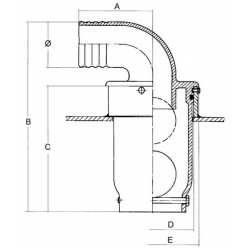Perpildymo vožtuvas 60 mm B.P. 202C