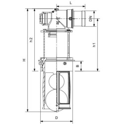 Perpildymo vožtuvas ø60 GOLD su stebėjimo langeliu RIV41160