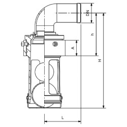 Perpildymo vožtuvas ø80 ACQUA MARINA RIV41080