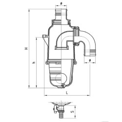 Sifonas 80 mm 0080027