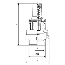 Vakuuminis apsauginis vožtuvas, 1 1/2 colio, RIV290 5377RIV2901120