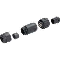 Kabelio lizdas, 7 kontaktų, lituojamas variantas WESC01630D