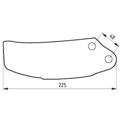 Rotavator peilis kairysis U 85 Unia 51221500020010