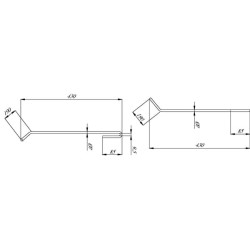 Ilgas akėčių pirštas RH, skirtas Amazone 3750300N
