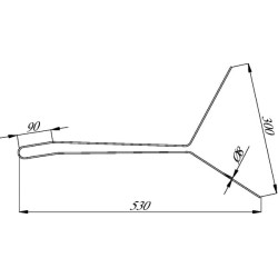 Cinkuoti ilgi akėčių virbai Rabe original 90063951