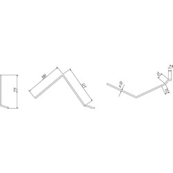 Išorinis akėčių dantis dešinysis dešinysis Amazone 3420400N