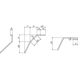 Priekinis kairiosios pusės akėčių noragas Lemken 3537023