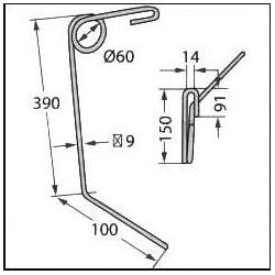 Trumpas akėčių noragas Gaspardo G18903640R