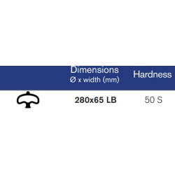Pusiau pneumatinė padanga 280x65 LB SPT28065LB