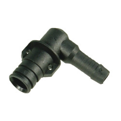 Įspaudžiamas žarnos antgalis 90°x5/8" 28030027