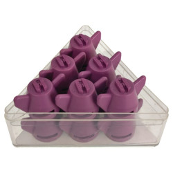 Plokščių vėduoklinių purkštukų rinkinys 110° 025 violetinis Syntal, 12 vnt. Hardi 750626