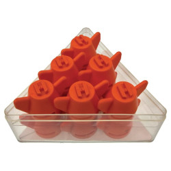 Plokščių vėduoklinių antgalių rinkinys 110° 01 oranžinis Syntal, 12 vnt. Hardi 755627