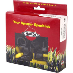 Oro įpurškimo antgalių rinkinys INJET 110° 02 geltonas plastikinis, 12 vnt. Hardi 75078000