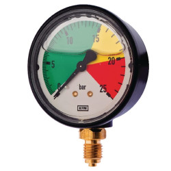 Glicerino manometras, montuojamas apačioje, įleidimo anga 25 barai 65004002000020